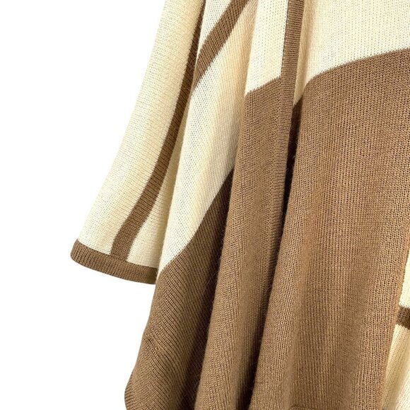 Brochu Walker Womens Alpaca Wool Knit Shawl Open Front One Size Cardigan Poncho - Picture 5 of 10